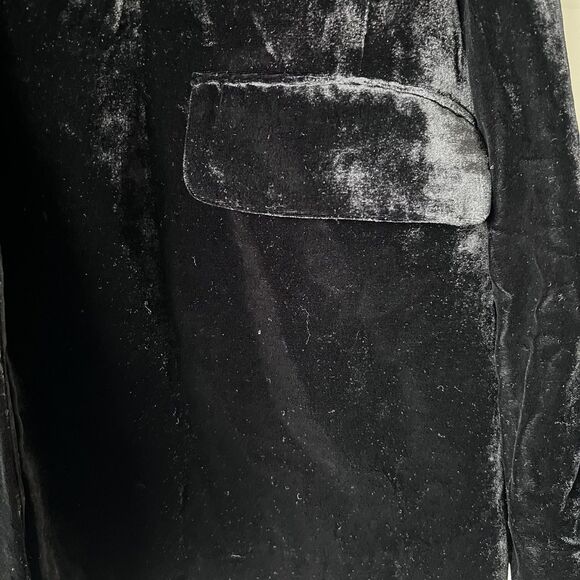 Sundance Monte Rosa Blazer Womens 6 Black Velvet Button Floral Jacket Silk NEW - Picture 6 of 15